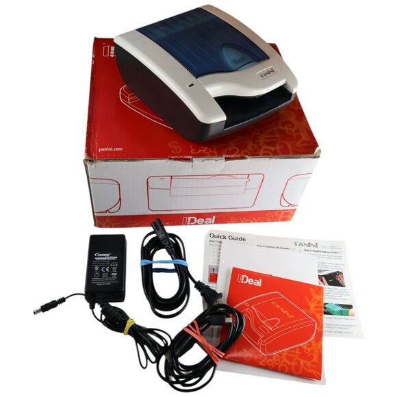 Panini I:Deal Check Scanner USB Box Set with Power Adapter Quick Guide - Picture 1 of 8